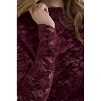 Tramontana Top Velvet Lace Pomegranate